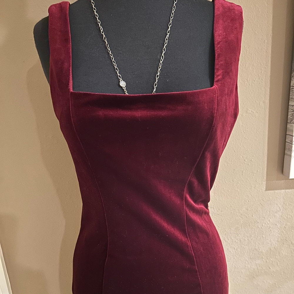 Sexy Burgundy women’s Velvet Dress by F21 size small